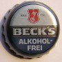 Kronkorken Beck's Deutschland 2013 2010er silber BECK`S ALKOHOLFREI REG. TM.
