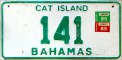 Nummernschilder / Kfz-Kennzeichen Bahamas 1983 1980er Cat Island