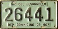 Nummernschilder / Kfz-Kennzeichen Dominikanische Republik 1967 1960er