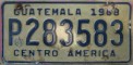 Nummernschilder / Kfz-Kennzeichen Guatemala 1988 1980er