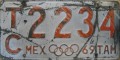 Nummernschilder / Kfz-Kennzeichen Mexiko 1969 1960er Tamaulipas