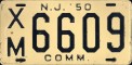 Nummernschilder / Kfz-Kennzeichen USA 1950 1950er New Jersey NJ