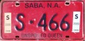 Nummernschilder / Kfz-Kennzeichen Niederländische Antillen 2004 2000er Saba