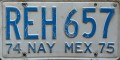 Nummernschilder / Kfz-Kennzeichen Mexiko 1974 1970er Nayarit