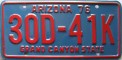 Nummernschilder / Kfz-Kennzeichen USA 1976 1970er Arizona AZ