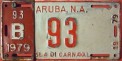 Nummernschilder / Kfz-Kennzeichen Aruba 1979 1970er Aruba