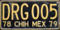 Nummernschilder / Kfz-Kennzeichen Mexiko 1978 1970er Chihuahua