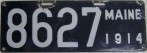 Nummernschilder / Kfz-Kennzeichen USA 1914 1910er Maine ME
