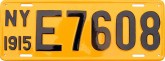 Nummernschilder / Kfz-Kennzeichen USA 1915 1910er New York NY