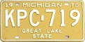 Nummernschilder / Kfz-Kennzeichen USA 1970 1970er Michigan MI