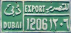 Nummernschilder / Kfz-Kennzeichen Vereinigte Arabische Emirate 1970 1970er Dubai