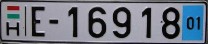 Nummernschilder / Kfz-Kennzeichen Ungarn 1998 1990er