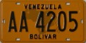 Nummernschilder / Kfz-Kennzeichen Venezuela 1995 1990er