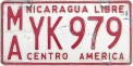 Nummernschilder / Kfz-Kennzeichen Nicaragua 1981 1980er Managua