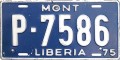 Nummernschilder / Kfz-Kennzeichen Liberia, Republik 1975 1970er