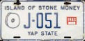 Nummernschilder / Kfz-Kennzeichen Mikronesien, Föd. Staat. 1982 1980er Yap FSM