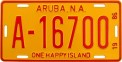 Nummernschilder / Kfz-Kennzeichen Aruba 1986 1980er Aruba