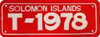 Nummernschilder / Kfz-Kennzeichen Salomonen 1978 1970er