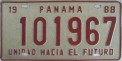 Nummernschilder / Kfz-Kennzeichen Panama 1988 1980er
