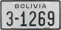 Nummernschilder / Kfz-Kennzeichen Bolivien 1970 1970er
