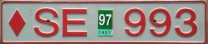Nummernschilder / Kfz-Kennzeichen Island 1989 1980er