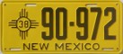 Nummernschilder / Kfz-Kennzeichen USA 1938 1930er New Mexico NM