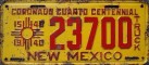 Nummernschilder / Kfz-Kennzeichen USA 1940 1940er New Mexico NM