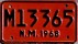Nummernschilder / Kfz-Kennzeichen USA 1968 1960er New Mexico NM