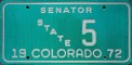 Nummernschilder / Kfz-Kennzeichen USA 1972 1970er Colorado CO
