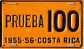 Nummernschilder / Kfz-Kennzeichen Costa Rica 1955 1950er