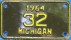 Nummernschilder / Kfz-Kennzeichen USA 1964 1960er Michigan MI