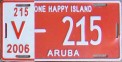 Nummernschilder / Kfz-Kennzeichen Aruba 2006 2000er Aruba