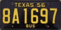 Nummernschilder / Kfz-Kennzeichen USA 1956 1950er Texas TX