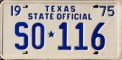 Nummernschilder / Kfz-Kennzeichen USA 1975 1970er Texas TX