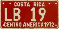 Nummernschilder / Kfz-Kennzeichen Costa Rica 1972 1970er