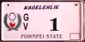 Nummernschilder / Kfz-Kennzeichen Mikronesien, Föd. Staat. 1999 1990er Pohnpei