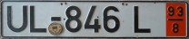 Nummernschilder / Kfz-Kennzeichen Deutschland 1989 1980er