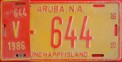 Nummernschilder / Kfz-Kennzeichen Aruba 1986 1980er Aruba