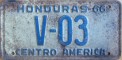 Nummernschilder / Kfz-Kennzeichen Honduras 1966 1960er