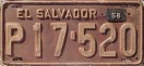 Nummernschilder / Kfz-Kennzeichen El Salvador 1956 1950er