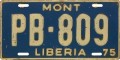 Nummernschilder / Kfz-Kennzeichen Liberia, Republik 1975 1970er