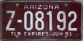 Nummernschilder / Kfz-Kennzeichen USA 1990 1990er Arizona AZ