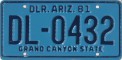 Nummernschilder / Kfz-Kennzeichen USA 1981 1980er Arizona AZ