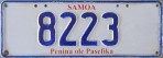 Nummernschilder / Kfz-Kennzeichen Samoa 2000 2000er