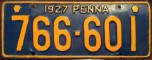 Nummernschilder / Kfz-Kennzeichen USA 1927 1920er Pennsylvania PA
