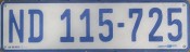 Nummernschilder / Kfz-Kennzeichen Südafrika, Republik 1997 1990er KwaZulu-Natal ND = Durban City