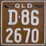 Nummernschilder / Kfz-Kennzeichen Australien 1986 1980er Queensland QLD
