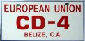 Nummernschilder / Kfz-Kennzeichen Belize 1981 1980er CD