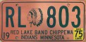 Nummernschilder / Kfz-Kennzeichen USA 1974 1970er Minesota MN tribe