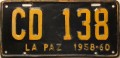 Nummernschilder / Kfz-Kennzeichen Bolivien 1958 1950er CD